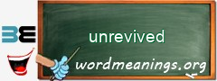 WordMeaning blackboard for unrevived